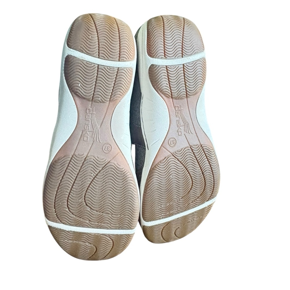 Dansko Hennie Mesh Mary Jane Brown Leather / Manmade Flat Mushroom Shoe 37 / 6.5 - Picture 9 of 14